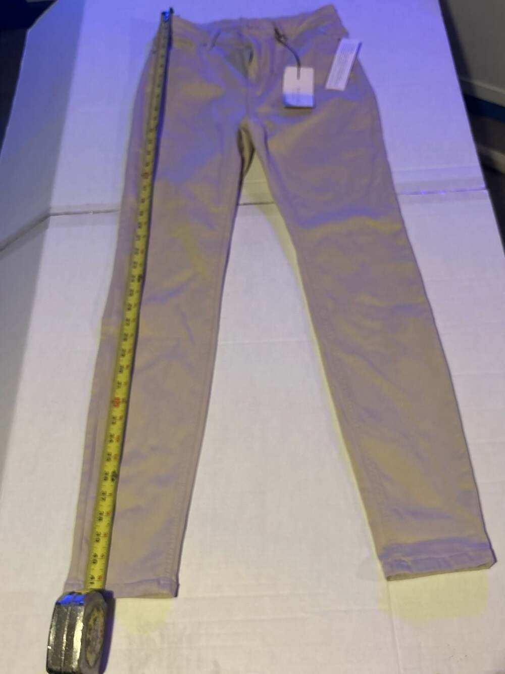Khaki + Blue Pants Size 8 Beige Skinny Trousers New With Tags